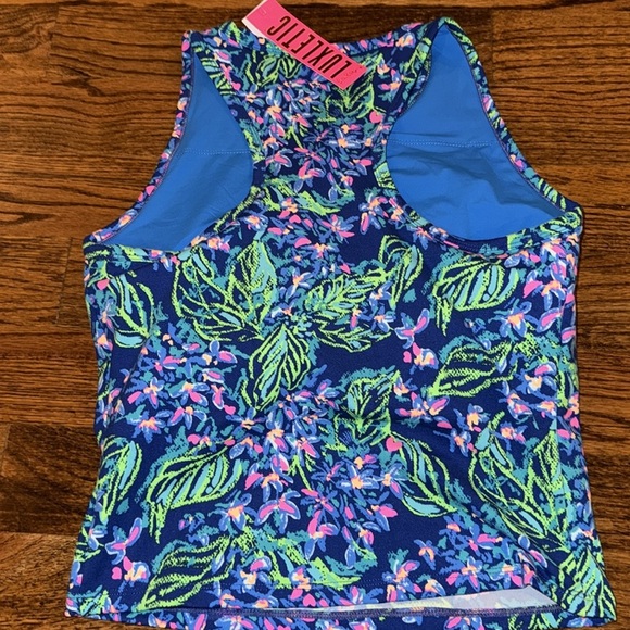 Lilly Pulitzer vanti bra tank UPF 50+ eclipse blue serenade in the shade L NWT - Picture 8 of 8